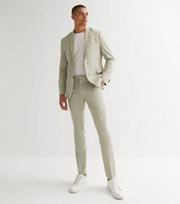 New Look Light Green Skinny Suit Trousers